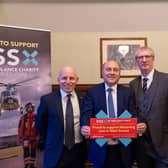 Andrew Griffith MP with KSS Medical Director Dr Duncan Bootland and KSS Executive Director of Service Delivery Leigh Curtis