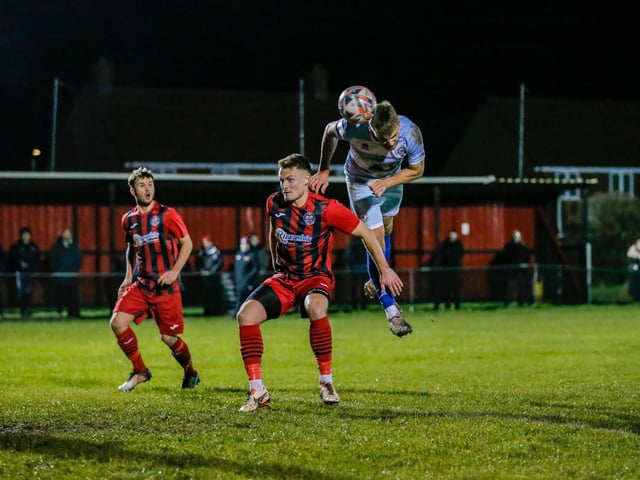Action from Eastbourne Borough's 2-1 win at Wick in the Sussex Senior Cup