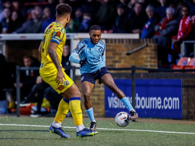 Action from Eastbourne Borough's 3-1 defeat at home to Havant and Waterlooville in National League South