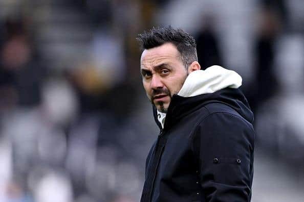 Roberto De Zerbi said he does not want to ‘hear any complaints’ as Brighton prepare to face Roma with a number of key players missing. Photo: Mike Hewitt / Getty Images