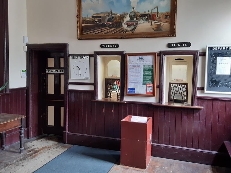 The ticket office at Sheffield Park station on the Bluebell Railway