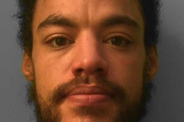 A prolific burglar with a taste for collectible trainers has been jailed for six years, after admitting a string of theft offences across Brighton. Derek Antwi, 29, of Upper Hollingdean Road, would wear stolen clothes from previous break-ins, while carrying out multiple raids across the city- leaving muddy footprints from limited edition Nike Airforce 1s. They included a pair of limited edition tan and blue Airforce 1s that were found in Antwi's flat. Investigators also linked Antwi's break-ins by a pattern of entering through the back of properties, smashing through patio doors and ransacking rooms in his search for valuables. Antwi was involved in a series of incidents in which a bank card was stolen, as well as bikes. He also threatened to stab two residents of Silverdale Road after they disturbed him stealing two bicycles from their shed, andwas chased away by residents of a property in Stanford Road, having stolen some trainers from a front doorstep and burgled a property next door. Antwi was arrested on January 18 following a report of two bikes worth £6,500 being stolen from a garage in Westbourne Gardens. When Antwi was arrested shortly after, he had a receipt from a pawnbrokers in his pocket showing he had sold one of the bikes for just £120, and he still had the cash.