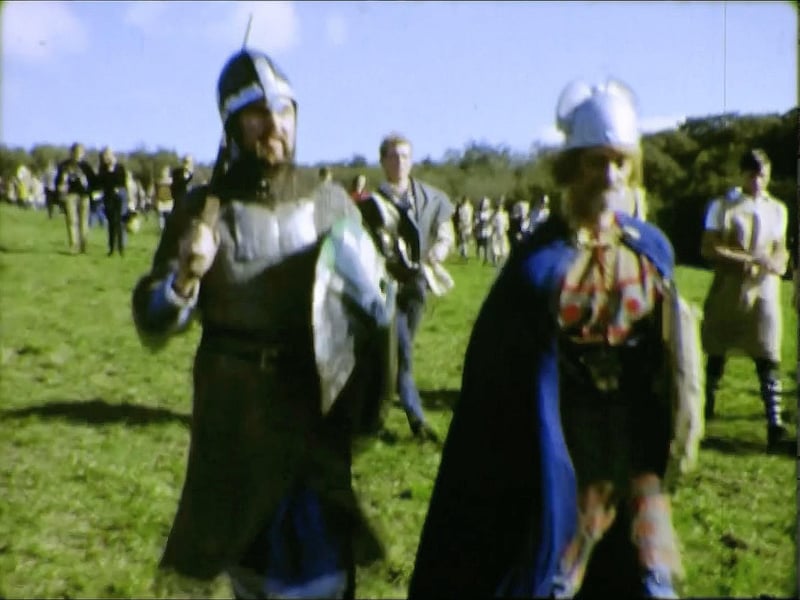 Lost film of the first Battle of Hastings reenactment discovered after 60 years. Photo here shows a screenshot from the film. Credit: Produced and directed by Alan Wootton, Restored by Cliff Wootton. A Supersound Film, © 2026 ContactRight Ltd