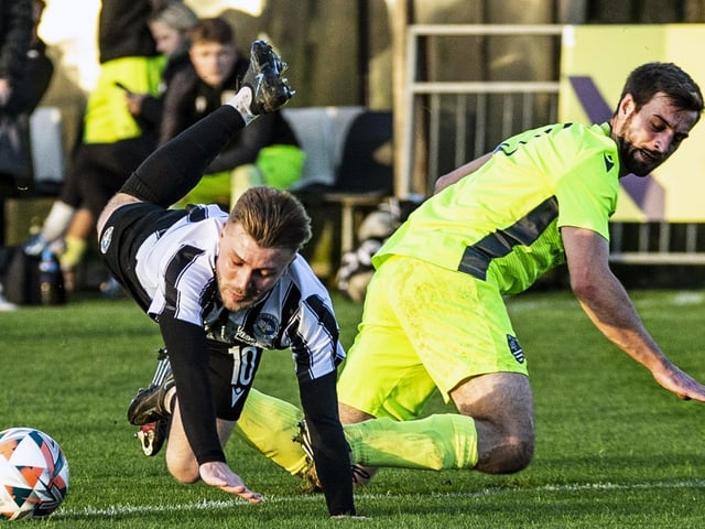 Action from Peacehaven and Telscombe's win over Bexhill United in the SCFL premier