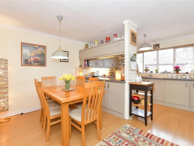 This modern town house with waterside garden is tucked away on a desirable private development in the heart of Arundel. It comes to the market with Cubitt & West, priced at £700,000.