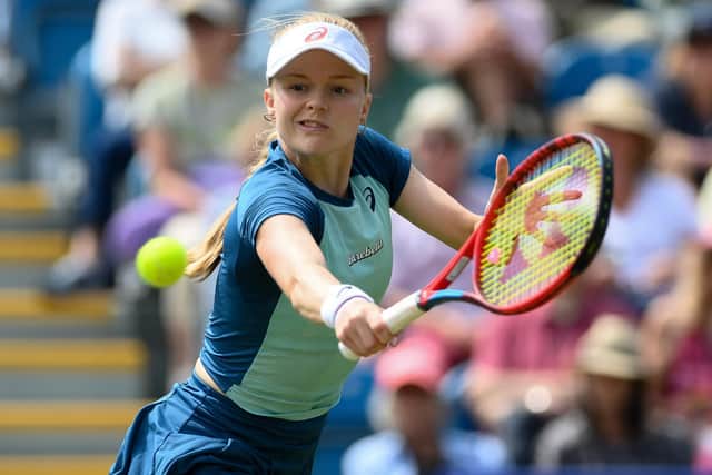 Harriet Dart of Great Britain at Devonshire Park (Photo by Mike Hewitt/Getty Images)