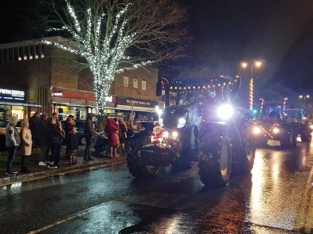 The Arundel Illuminated Tractor Run 2025 in Rustington, which it was visiting for the first time