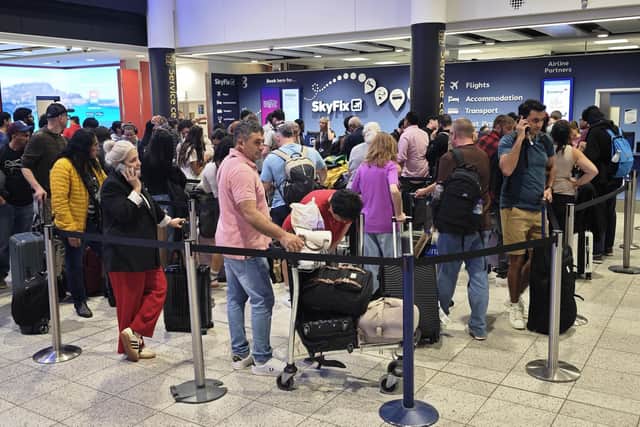 Passengers have described being left stranded, without luggage and facing hours-long delays after a technical issue with the UK's air traffic control system caused widespread disruption at Gatwick.