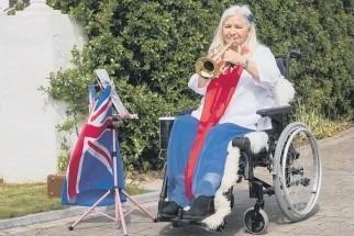 Yvonne Sutcliff playing The Last Post