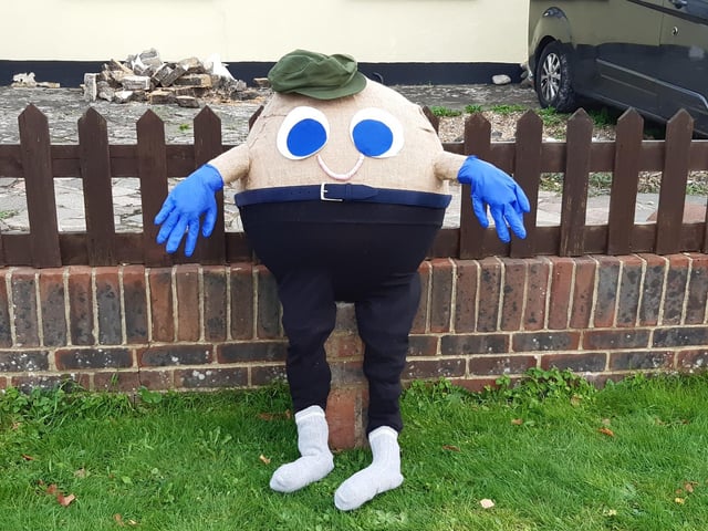 Some of the super scarecrows created for the Ferring Scarecrow Festival 2022, raising money for 1st Ferring Scouting Group. Some have pumpkins displaying a letter, five in North Ferring and nine in South Ferring. Unscramble them to enter the prize draw. Trail maps available at Brown's Natural Pet store.