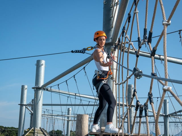 Families will find a host of fun at Out of Bounds, including high ropes and zip lines