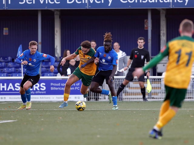 Action from Horsham's entertaining - but ultimately disappointing - 5-3 defeat at Billericay Town in the Isthmian Premier