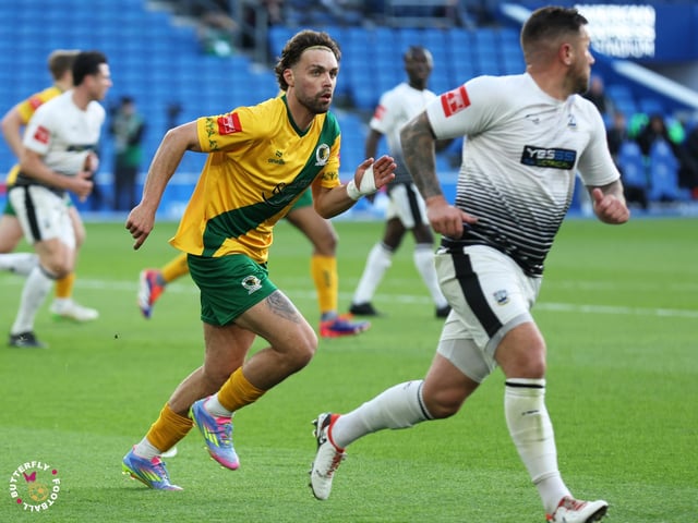 James Hammond’s majestic 95th minute free-kick clinched Horsham FC’s first league and Sussex Transport Senior Cup double in the club’s history.