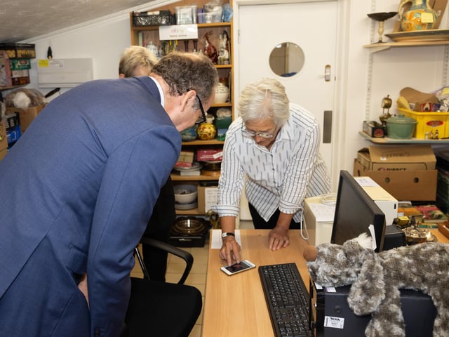 The Lord-Lieutenant of East Sussex inside Raystede online shop