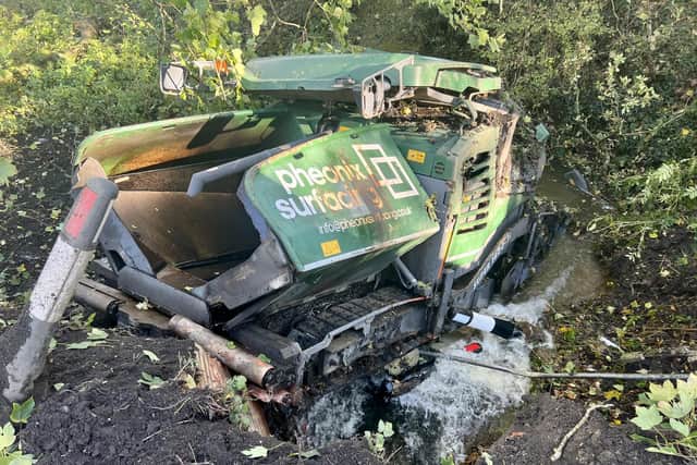 Police said officers remain at the scene of the A283 incident to support the road closure while partner agencies work to clear the route. Photo: Eddie Mitchell