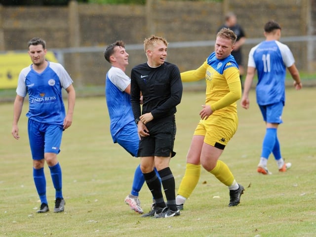 Shoreham FC take on Epsom and Ewell FC in a pre-season friendly at Middle Road
