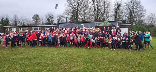 Santa Fun Run saw many smiling young players at Heath. Picture: submitted