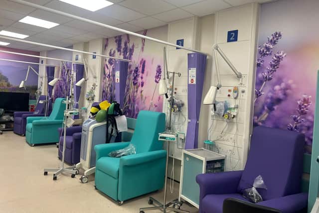 The refurbished chemotherapy suite at East Surrey Hospital, funded by London Gatwick