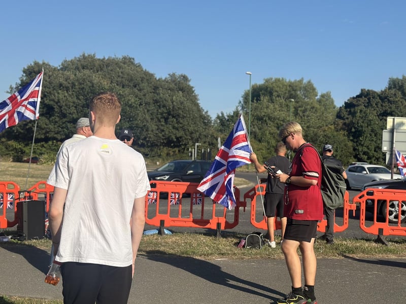 Migrant hotel protest takes place in Chichester - in photos