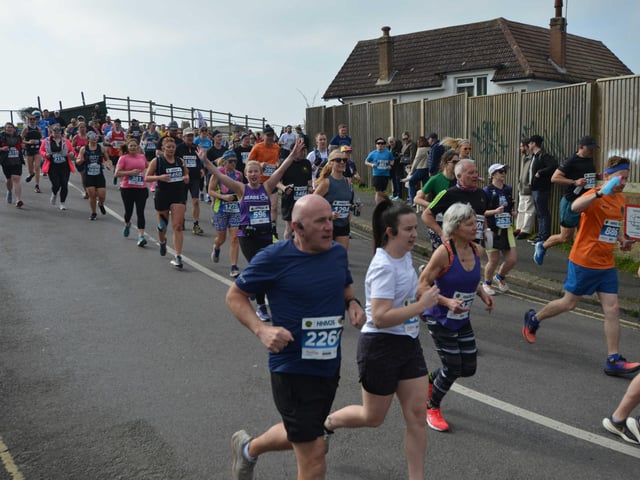 Action in the 2026 Hastings Half Marathon
