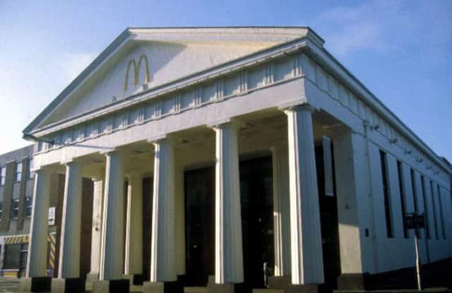 The Grade II* listed Corn Exchange during its stint as a McDonald's restaurant