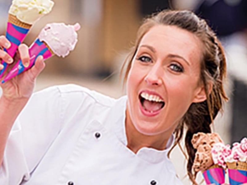 Hastings Adventure Golf on Hastings seafront, not only has three themed courses but a special ice cream outlet offering up to 25 flavours of handmade Gelato ice cream. It says it is home of the famous Flavour burst and flavour blend Ice cream.
