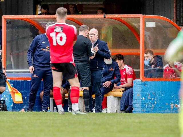 Action from Eastbourne Borough's defeat at Braintree in the National Lague South