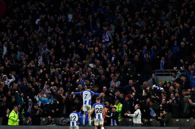 Brighton are currently seventh in the Premier League table, having won three of their last four league games, scoring 12 goals in the process.  (Photo by Bryn Lennon/Getty Images)