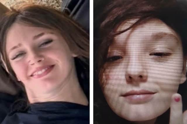 Police said Mia (left) and Kaycee-Mai (right) are missing from the Lewes area. Photo contibuted by Sussex Police
