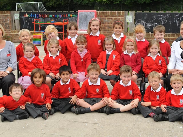 New pupils at Holy Trinity Church of England Primary School in 2010