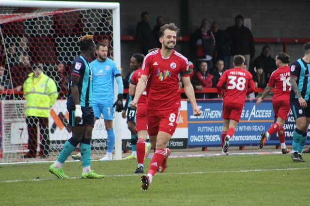 Crawley Town scored first and last to draw 2-2 with Crew Alexandra | Picture: Cory Pickford