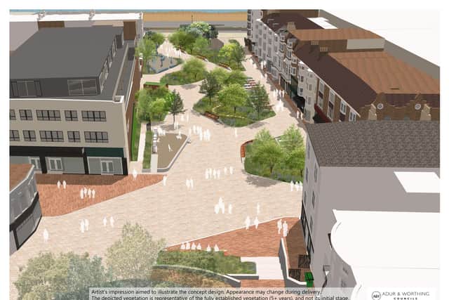 A ‘lively social space’ has been promised as part of ‘final plans’ for Worthing’s Montague Place. Photo: Worthing Borough Council