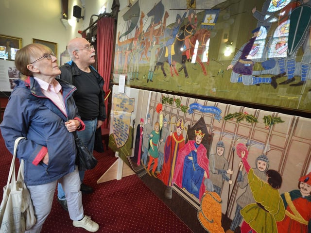 The Hastings Embroidery is on display at the town hall Thursdays-Mondays 10-4 until Sunday, Nov 1.