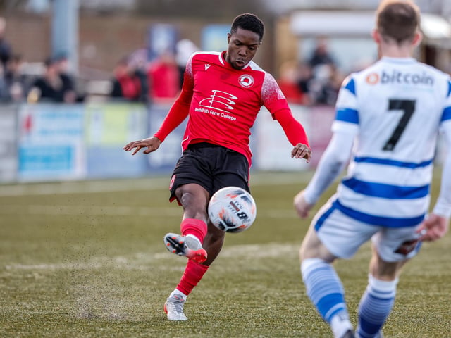 Action from Eastbourne Borough's draw at home to Oxford City in National League South