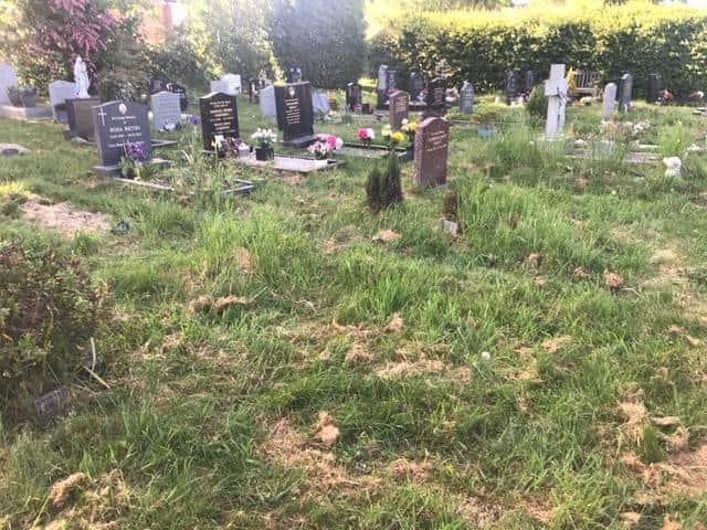 Dried grass cuttings have been left on top of and in between graves, while others have complained of damage being caused to headstones.