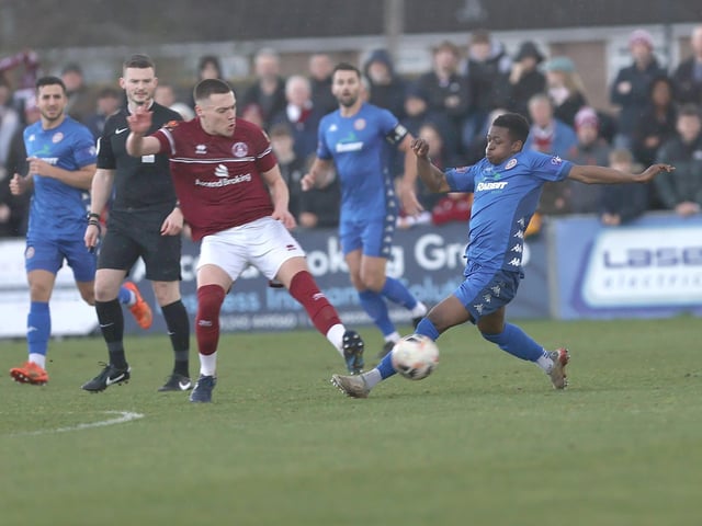 Action from Worthing's National League South defeat at Chelmsford