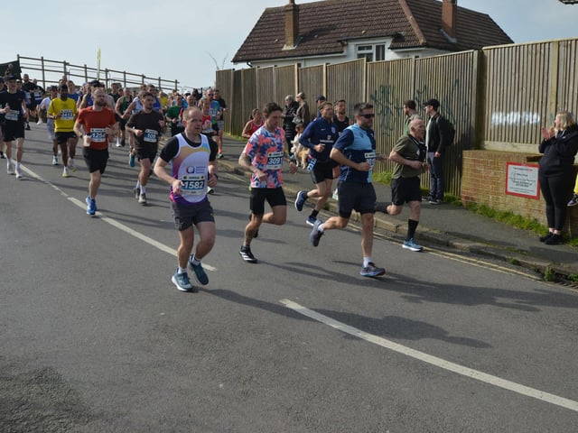 Action in the 2026 Hastings Half Marathon
