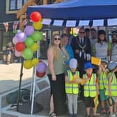 A photo of the children, riders and Polegate town council