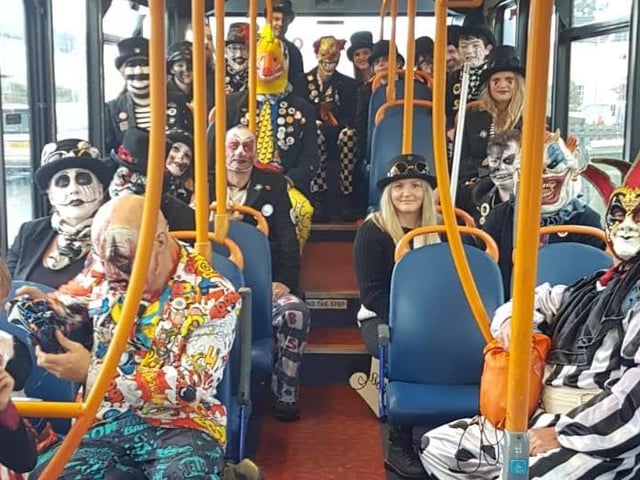 Ewhurst and Staplecross bonfire society on their way to Hastings bonfire. Photo by Peter Thornton