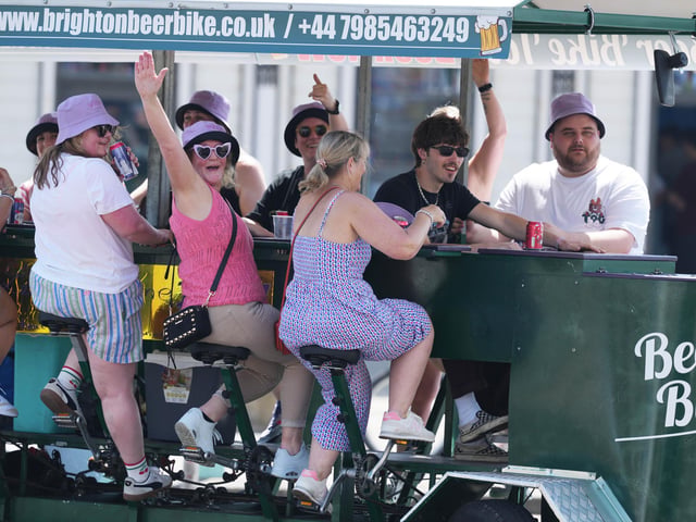Families, groups of friends and tourists packed the seafront throughout the day, with many making the most of the sunshine by swimming in the sea, sunbathing, and queuing for ice creams and drinks along the promenade.