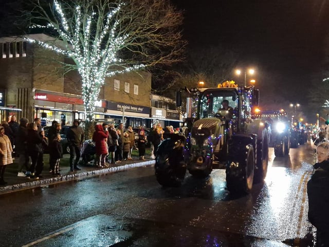 The Arundel Illuminated Tractor Run 2025 in Rustington, which it was visiting for the first time