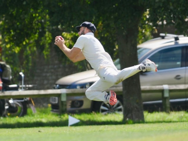 Action between Broadwater CC and Goring CC in Division 4 West of the Sussex Cricket League