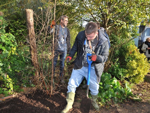 Planting the silver birch from the Buckingham Palace Tree of Trees