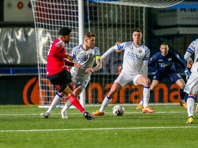 Action from Eastbourne Borough's 2-1 Boxing Day win at Havant and Waterlooville in National League South