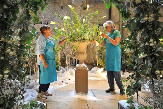 Chichester Cathedral's Festival of Flowers has launched with the theme for 2022 Life In All Its Fullness – an exploration of the benefits of art, nature and music in healing. Photograph: Steve Robards/ SR2206071 (5)