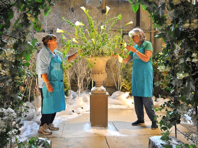 Chichester Cathedral's Festival of Flowers has launched with the theme for 2022 Life In All Its Fullness – an exploration of the benefits of art, nature and music in healing. Photograph: Steve Robards/ SR2206071 (5)