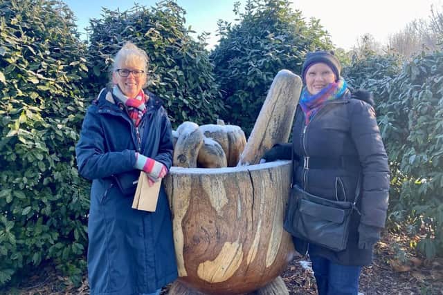 Volunteers Steph and Hazel helped to create and develop the Human Nature Garden in Horsham Park