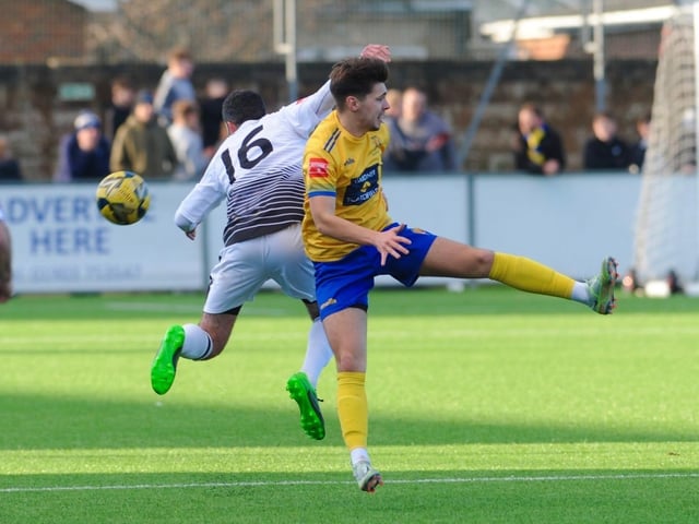 Action, celebration and crowd pictures from Lancing v Littlehampton Town at Culver Road
