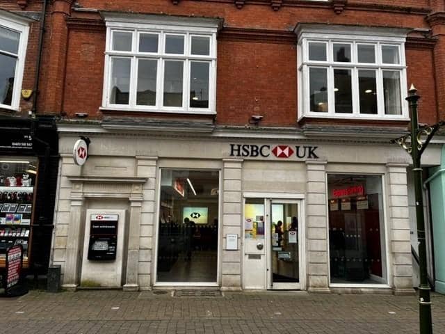 HSBC bank in West Street, Horsham, closed temporarily today (April 23) for improvement works