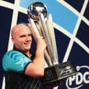 Flashback to 2018 and Rob Cross poses with the Sid Waddell Trophy after winning the PDC World Darts Championship final against Phil Taylor at Alexandra Palace  (Photo by Naomi Baker/Getty Images)